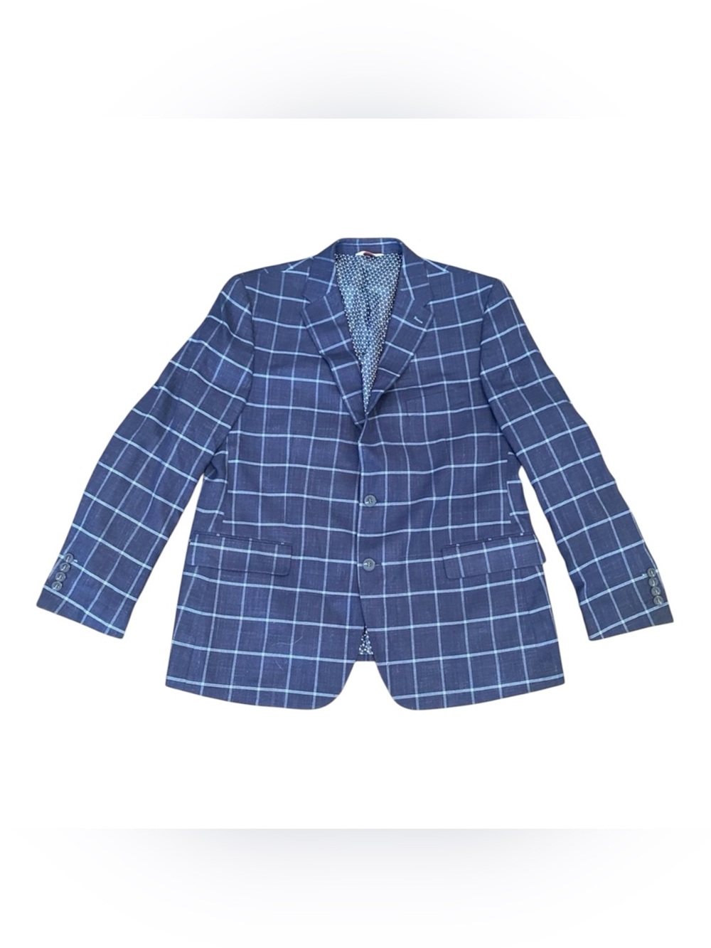 Sunday joe long sleeve two button check pattern coat men’s size 46R